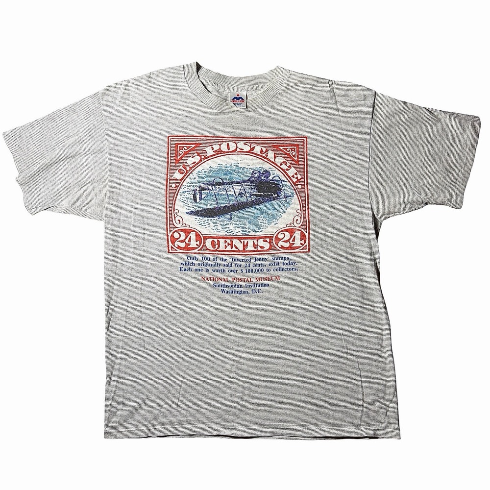 Vintage Inverted Jenny T Shirt XL Single Stitch Smithsonian USA Made Miller